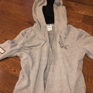 blinged vs pink hoodie full zip